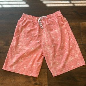 Men’s swim trunks with flamingos size M